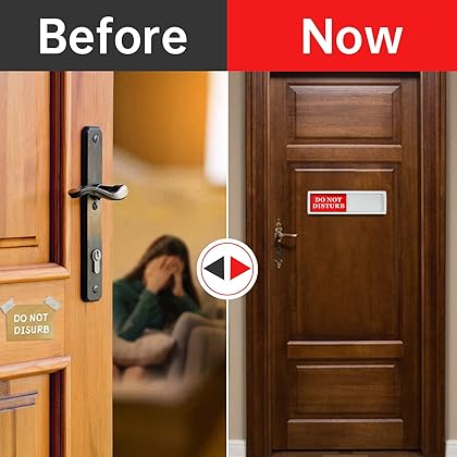Do Not Disturb Door Hanger Sign - Meeting in Progress Door Sign Sukh Green and Red Ideal for Therapy, Sleeping, Session in Progress,Spa Treatment, 6.88 X 1.96 inches Door Sign 1 Pack Christmas Gift