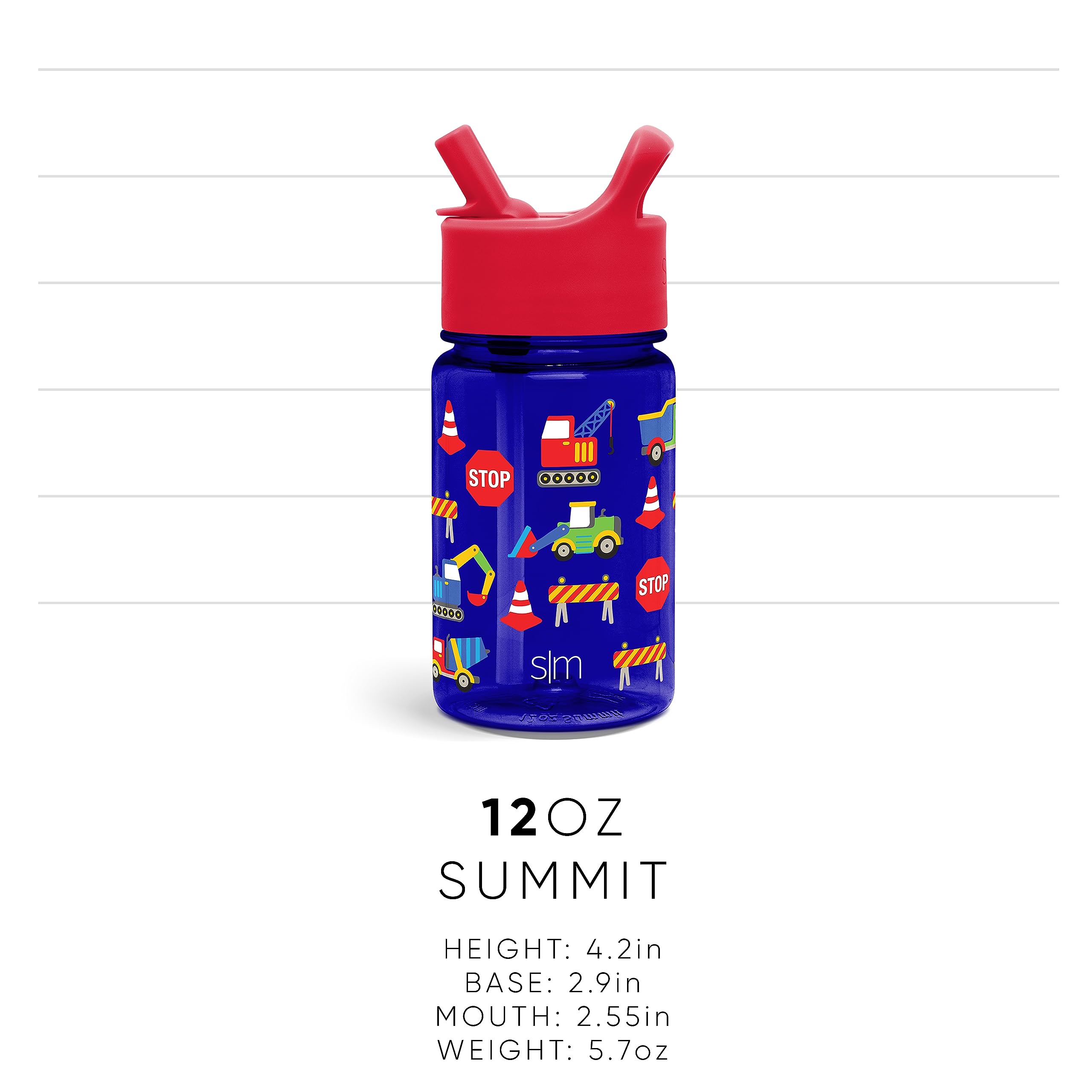 Simple Modern Sesame Street Kids Water Bottle Plastic BPA-Free Tritan Cup with Leak Proof Straw Lid | Reusable and Durable for Toddlers, Boys | Summit Collection | 12oz, Sesame Street Pals