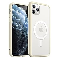 JETech Magnetic Case for iPhone 11 Pro 5.8-Inch Compatible with MagSafe, Translucent Matte Back Slim Shockproof Phone Cover (Beige)