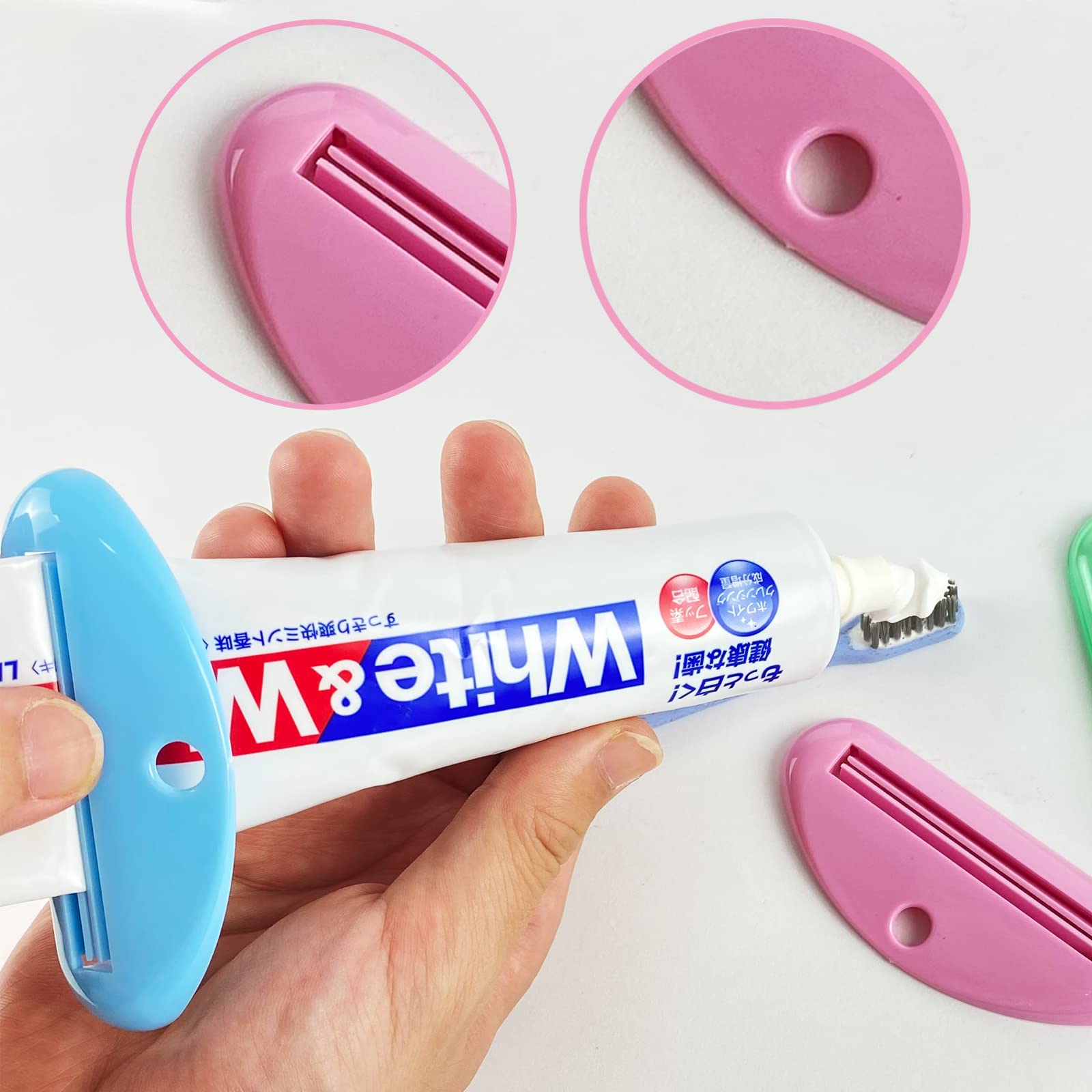 MUXGOA Toothpaste Squeezer,12 Pcs Multicolor Tube Squeezer Holders Toothpaste Clips for Bathroom
