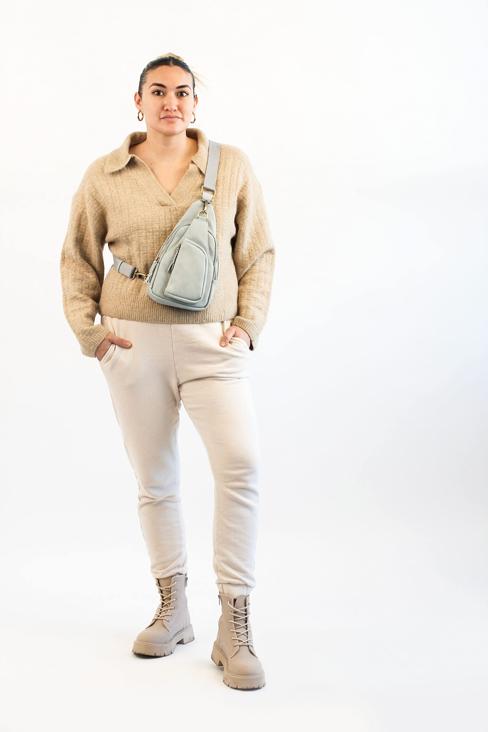 MMS Brands Antik Kraft - The Tasha Soft Vegan Leather Crossbody Sling Backpack Purse for Women