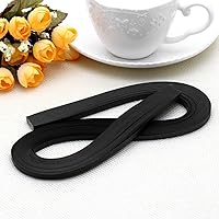 MEXUD-120 Stripes 5mm Width Quilling Origami Paper Pure Colour DIY Tool Handmade Gift (Black)