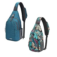 G4Free Sling Bag RFID Blocking Sling Backpack+Small Crossbody Sling Bag Travel Hiking Chest Daypack