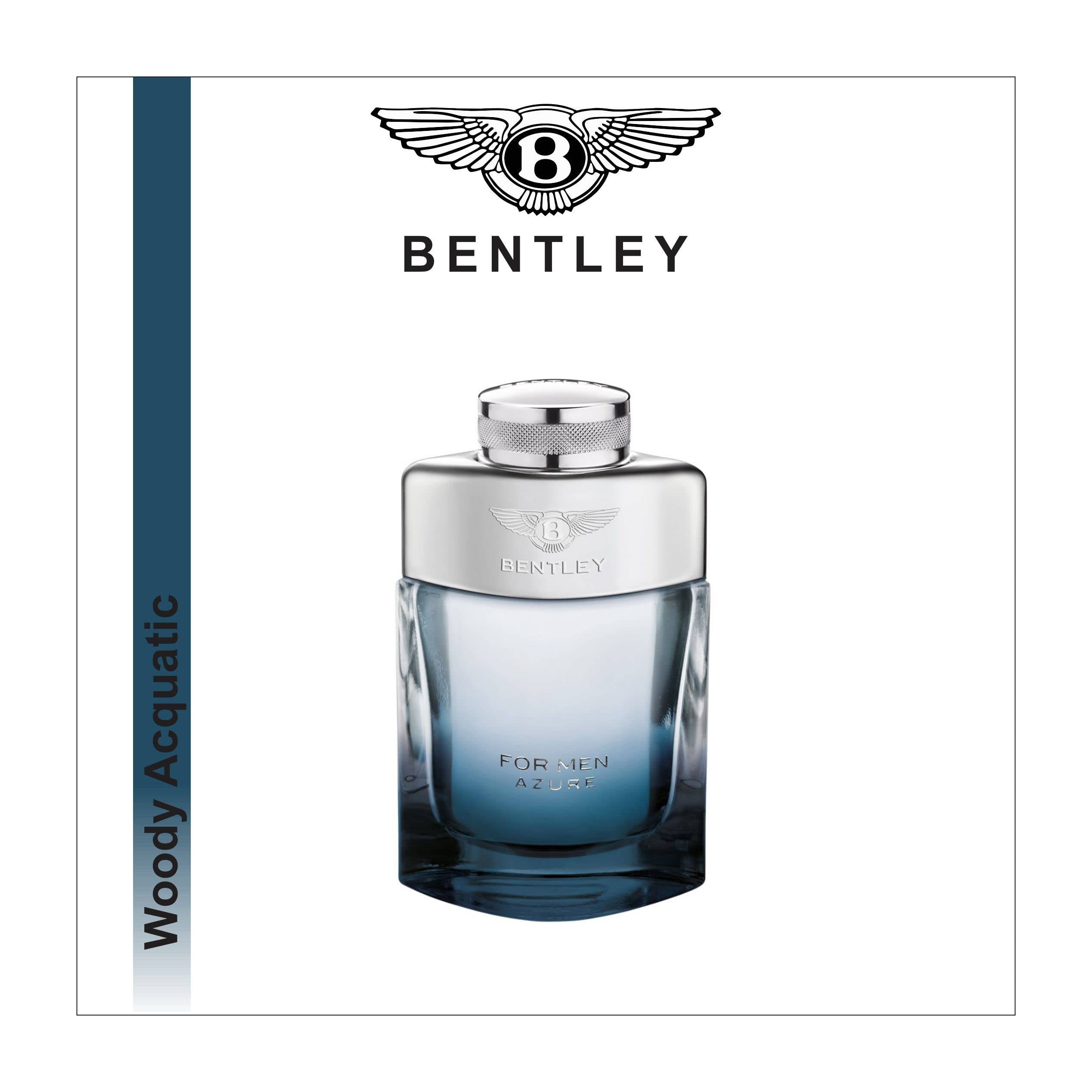 Bentley for Men Azure Eau De Toilette Spray, 3.4 Ounce