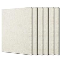 BXI Sound Absorber - 16 X 12 X 3/8 Inches 6 Pack High Density Acoustic Absorption Panel, Sound Absorbing Panels Reduce Echo Reverb, Tackable Acoustic Panels for Wall and Ceiling Acoustic Treatment