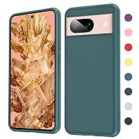 LeYi for Google Pixel-8 Case: Google Pixel 8 Case Liquid Silicone Ultra Slim Shockproof Protective Case with Anti-Scratch Microfiber Lining, Soft Gel Rubber Case for Pixel 8, Green