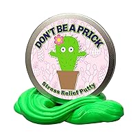 Don’t Be A Prick Stress Relief Putty - Cute Cactus Gift for Men and Women Green Therapy Dough Novelty Gifts for Stocking Stuffers Teens