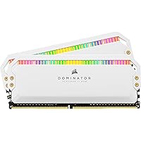 Dominator Platinum RGB DDR4 32GB (2x16GB) 3600MHz C18 Desktop Memory (12 Ultra-Bright CAPELLIX RGB LEDs, Patented DHX Cooling, Wide Compatibility, Intel XMP 2.0) White