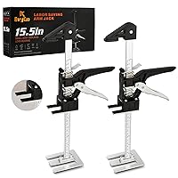 Labor Saving Arm Jack 2 Pack,15.5 Inch Multifunctional Furniture Lifter Jacks for Installing Cabinets and Wall Tile Height Adjuster Handheld Tool