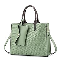Purse Large Capacity Bucket Bag Luxurious Women Handbag With Simple Casual Shoulder Bag (Color : Green, Size: 12.8 x 5.1 x 11.0 inches (32.5 x 13 x 28 cm)