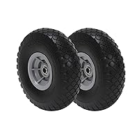 10-Inch Flat-Free Replacement Wheel for Hand Trucks, 2-pack