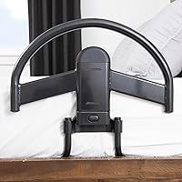 Able Life Click-N-Go Bed Safety Handle, Removable Sit and Stand Assist Rail for Adults, Seniors, and Elderly, Low Profile Bedside Rail with Safety Straps for Fall Prevention, Balance, and Stability