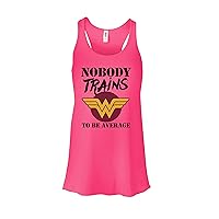 Superhero Womens Workout Tanks Nobody Trains to Be Average Royaltee Shirts