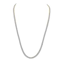 The Diamond Deal 10kt Yellow Gold Mens Round Diamond Fashion Chain Necklace 12 Cttw