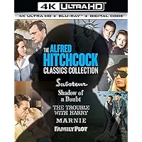 The Alfred Hitchcock Classics Collection (Saboteur / Shadow of a Doubt / The Trouble with Harry / Marnie / Family Plot) - 4K Ultra HD + Blu-ray + Digital [4K UHD]