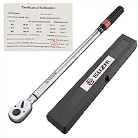 90 teeth 1/2 Inch drive 25-250 ft-lb Torque Wrench 33.75-337.5N.M, 22'' Length, Alloy Aluminum & Cr-Mo for Garage Car & Motorcycle, Spark Plug, Wheel, Oil change