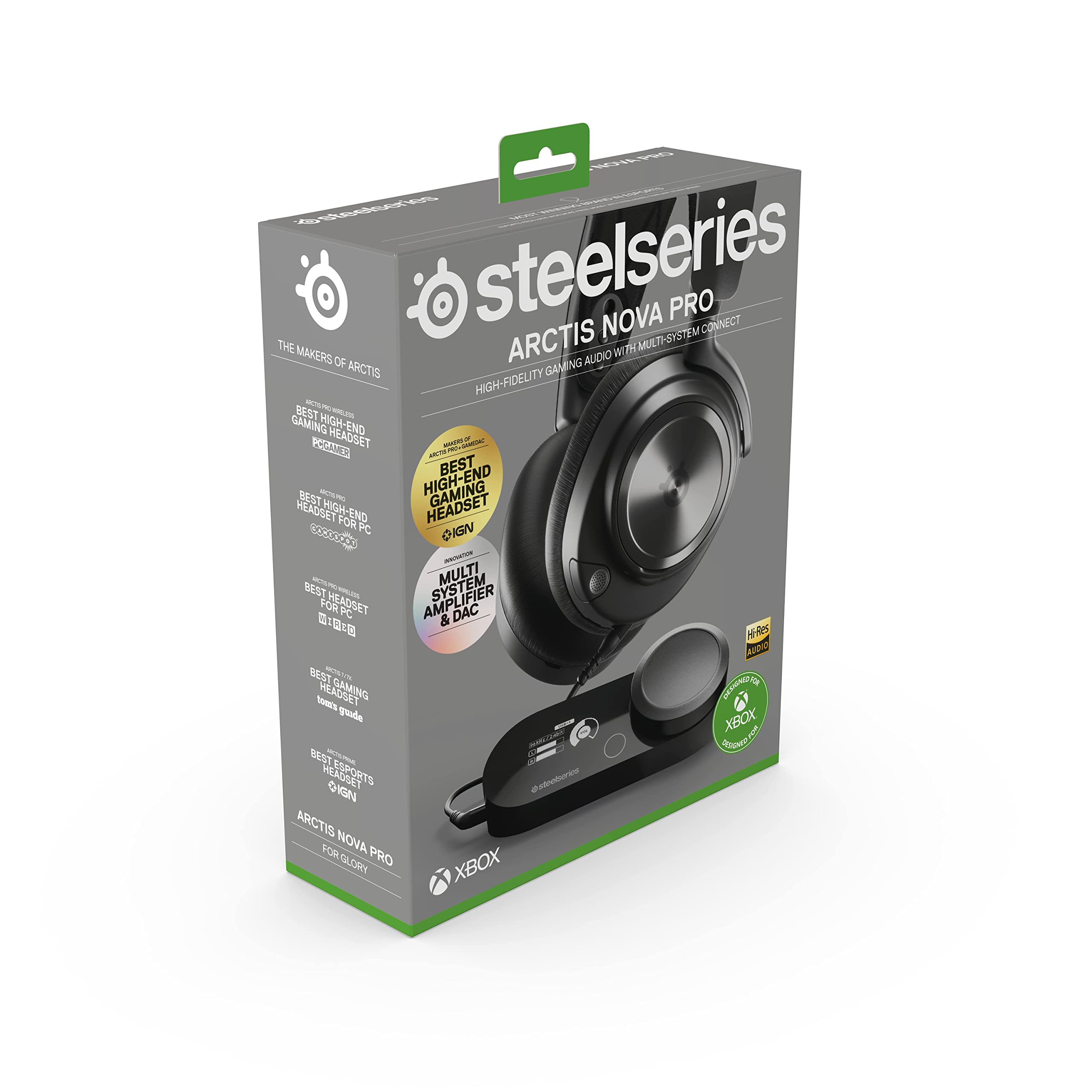 SteelSeries Arctis Nova Pro Wireless Xbox Multi-System Gaming Headset - Premium Hi-Fi Drivers - Active Noise Cancellation Infinity Power System - Stealth Mic - Xbox, PC, PS5, PS4, Switch, Mobile