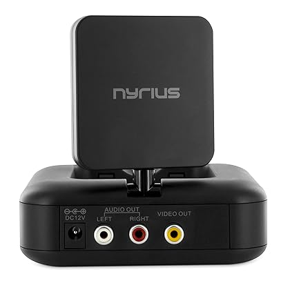 Nyrius 5.8GHz 4 Channel Wireless Video & Audio Transmitter & Receiver with IR Remote Extender for Streaming Cable, Satellite, DVD to TV Wirelessly (NY-GS10) for RCA Cable - Not Compatible with HDMI