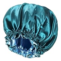 Satin Bonnet Silk Lined Bonnet Hair Bonnet for Women, Large Reversible Shower Caps Satin Sleeping Caps Curly Natural Hair