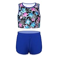Kids Girls Summer Active Sports Suit Beachwear Swimming Tankini Set Swimsuit