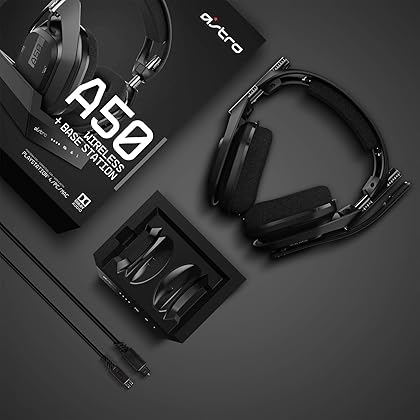 ASTRO Gaming A50 Wireless Headset + Base Station Gen 4 - Compatible With PS5, PS4, PC, Mac - Black/Silver