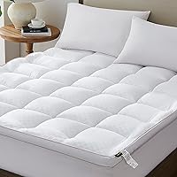 Mattress Topper Queen Size, Cooling Mattress Pad Cover for Hot Sleepers, Extra Thick 5D Snow Down Alternative Overfilled Plush Pillow Top with 8-21 Inch Deep Pocket - 60