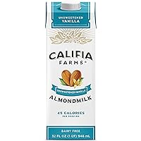 Unsweetened Vanilla Almond Milk, 32 Oz, Dairy Free, Vegan, Plant Based, Keto, Shelf Stable, Vegan, Gluten Free, Non GMO, Sugar Free, High Calcium, Smoothie