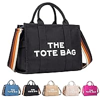The Tote Bags for Women Travel Handbag Canvas Shoulder Bag with Zipper Crossbody Purse for Office, Travel,home