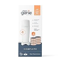 Registry Gift Set | Includes Diaper Genie Complete Diaper Pail, 8 Refill Bags, 1 Carbon Filter | Perfect Starter Kit
