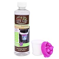 Cafe Pure Descaling Solution Cleaning Kit with Jet Washer - Compatible with Keurig Coffee Makers, 14 Fl Oz Bottle