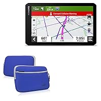 BoxWave Case Compatible with Garmin dezlCam OTR710 (6 in) - SoftSuit with Pocket, Soft Pouch Neoprene Cover Sleeve Zipper Pocket for Garmin dezlCam OTR710 (6 in) - Super Blue