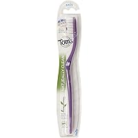 Tom's of Maine Adult Dye Free Toothbrush Soft Bristles, 1 Count (Pack of 1)