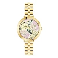 Ted Baker Ladies Stainless Steel Yellow Gold Bracelet Watch (Model: BKPAMS3069I)
