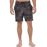 Calvin Klein Men's Standard Uv Protected Quick Dry Graphic Print Swim Trunk