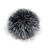 homeemoh Faux Fur Pompoms with Snap for Hats, 15cm/5.9