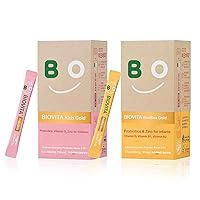 Kids Probiotics Powder (30 Sticks, 30 Days) + BaeBae Gold Probiotics Powder for Baby (30 Sticks, 1.58 OZ)