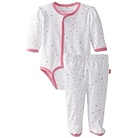 Magnificent Baby Girls Newborn Long Sleeve Burrito and Pant Set,Hearts, 6 Months