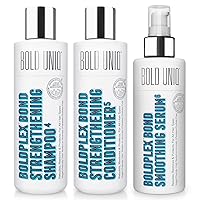 BoldPlex Shampoo, Conditioner and Leave-In Hair Serum Kit - For Dry, Damaged Hair - Repair and Hydrate - For Curly, Dry, Colored, Frizzy, Broken or Bleached Hair Types. Cruelty-free & Vegan