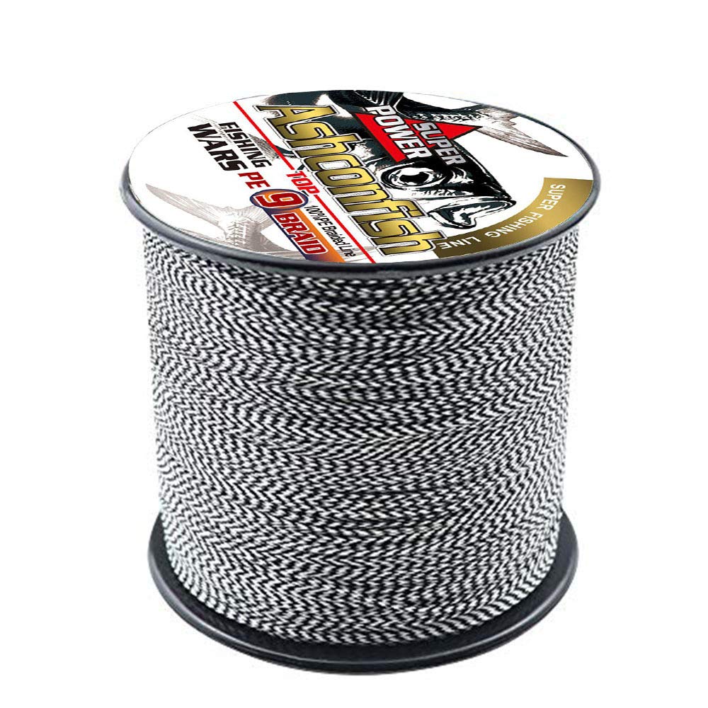 Ashconfish Braided Fishing Line- 9 Strands Super Strong PE Fishing  Wire-Abrasion Resistant - Zero Stretch-Small Diameter-Multiple Colors