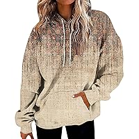 XHRBSI Light Hoodies For Women Fashion Daily Versatile Casual Crewneck Sweatshirts Graphic Daily Long Sleeve Gradient
