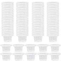 Net Pots for Hydroponics, Net Pots for Hydroponics 100PCS Plastic Hydroponic Pots Net Cups for Indoor Outdoor Planting Seedling 1.4x2.4 Inch Small, Net Pots