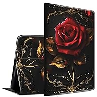 Case for 6.8 inch Kindle Paperwhite 11th Generation 2021 Release Lightweight Smart Cover with Auto Wake/Sleep Case for Kindle Paperwhite 2021 Signature Edition & E-Reader - Red Roses