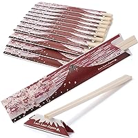 40 Pairs Disposable Chopsticks with Japan Hokusai Designed Origami Paper Rest, Individually Wrapped Chopsticks for Asian Japanese Dishes, Sushi Ramen (Red Fuji)