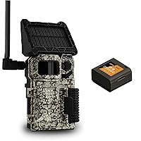SPYPOINT Link-Micro-S-LTE-V Trail Camera Cellular Solar Panel 10MP Photos Night Vision 4 LED Infrared Flash 80'Detection Flash Range 0.4second Trigger Speed Game Cell Cam for Hunting-for USA only