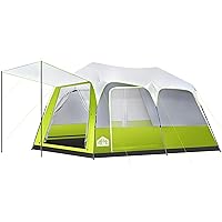 8/10 Person Camping Tent, Pop-Up Family Tent for Instant Easy Setup, Spacious Interior, Includes Rainfly, Room Divider, Carry Bag, Backpacking Tents for Camping, Hiking, Sleepovers