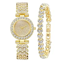 Women Diamond Watchs Luxury Fashion Ladies Bangle Bracelet Set Wrist Watch Female Dress Watch