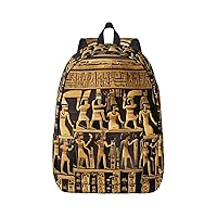 Egypts Hieroglyphics Print Canvas Laptop Backpack Outdoor Casual Travel Bag School Daypack Book Bag For Men Women