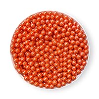 SugarMeLicious Pearls Sprinkles, Delicious Edible Pearl Sprinkles For Decorating Cakes, Cupcakes, Cookies, Ice Cream And Desserts, Vibrant Colors, Food-Safe & Resealable Pouch, (8mm, 4 oz, Orange)