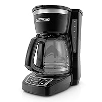 12-Cup Digital Coffee Maker, CM1160B-1, Programmable, Washable Basket Filter, Sneak-A-Cup, Auto Brew, Water Window, Keep Hot Plate, Black