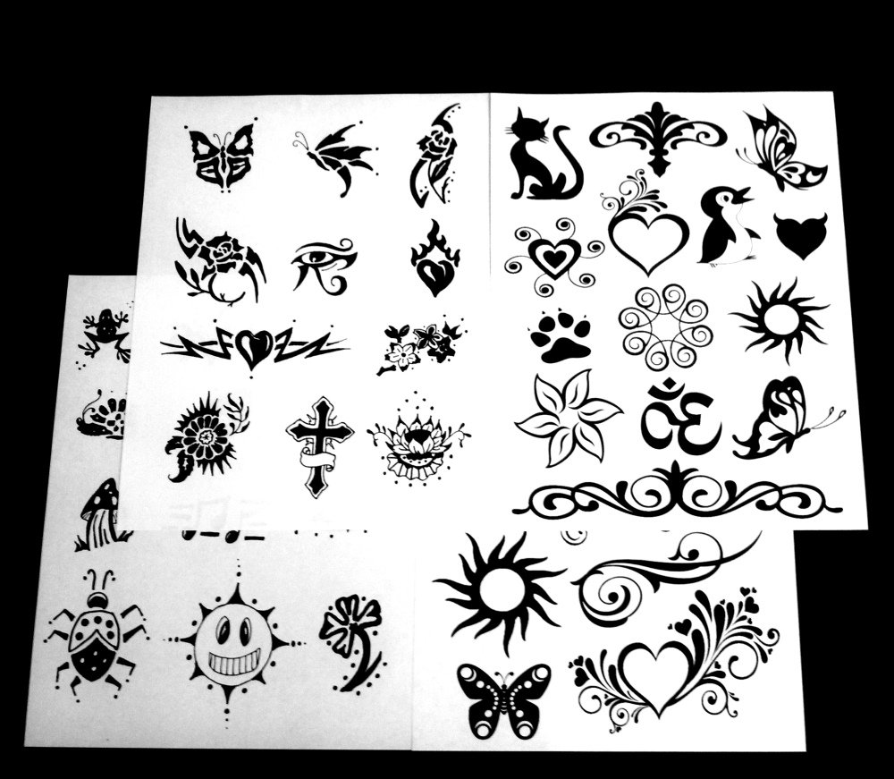 Henna City All-natural Jagua Tattoo Kit - (1 oz) | Temporary tattoos | Henna tattoo kit | henna | Fake tattoos | Semi permanent tattoo | henna cones | Henna stencils included | Organic henna jagua